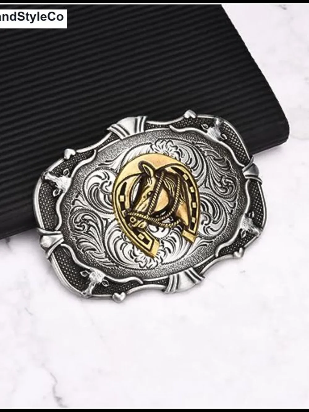 Western Horseshoe Belt Buckle Zinc Alloy 1.5